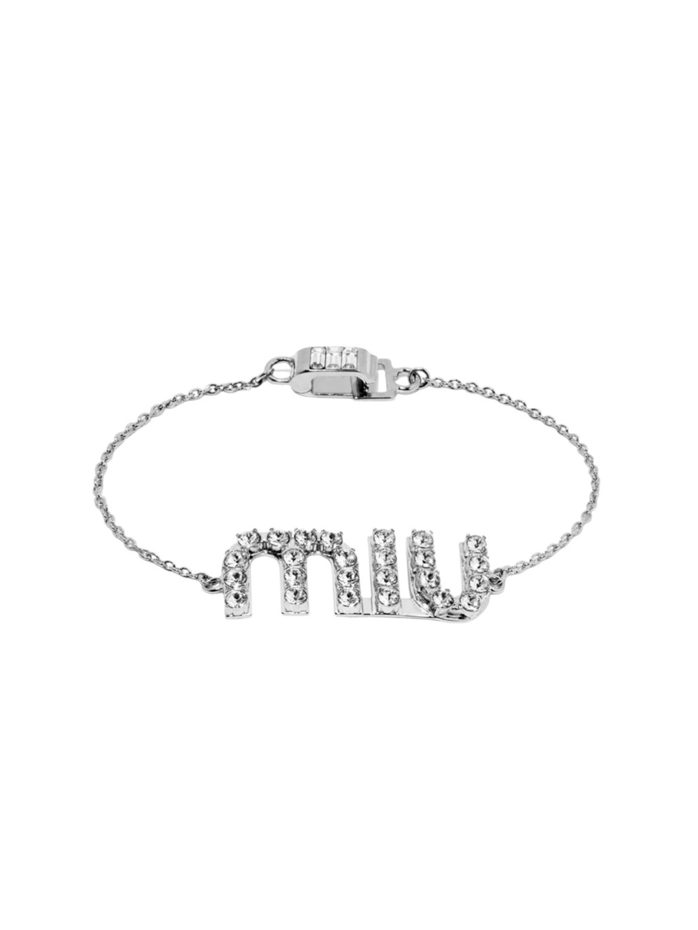 Miu Miu Logo Bracelet in Metal